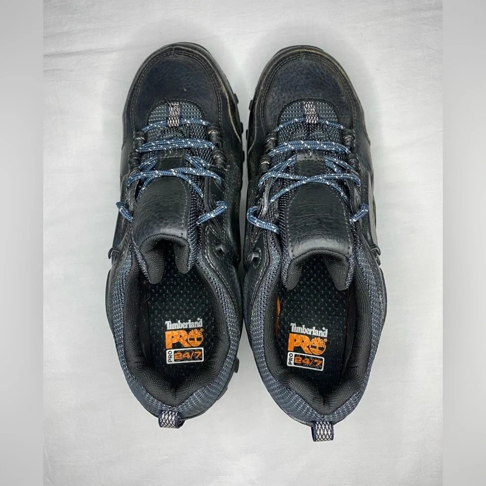 Timberland PRO Men's Black Leather Work Sneakers - Picture 4 of 9
